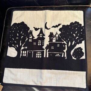 Spooky Stary Night🌙 Haunted Halloween 🎃 Houses West Elm Pillow Cover 20 x 20